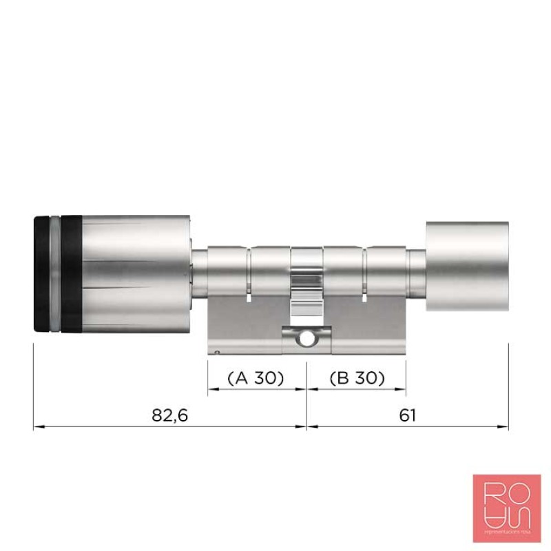 BE65 Bombí amb pom (electrònica al un sol costat, pom per l'interior) apertura amb targeta